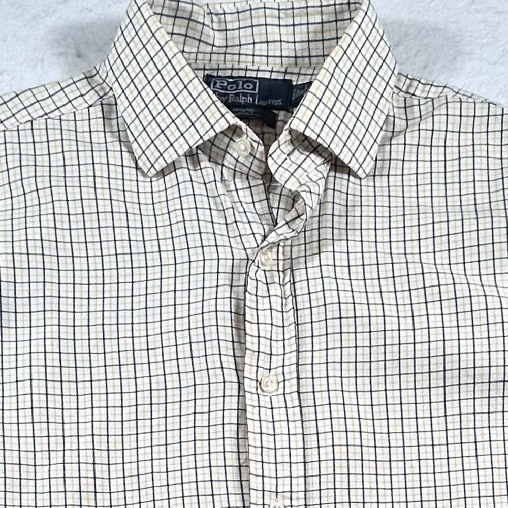 Polo Ralph Lauren Regent Classic Fit Shirt Mens 16 34/35 Plaid Check Cotton
